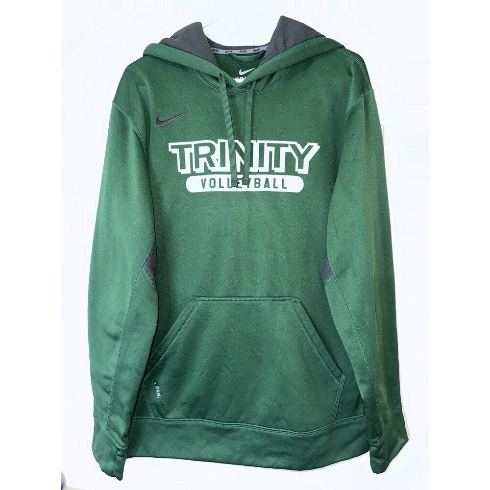 Nike Therma-Fit Volleyball Fleece Hoodie Green Gray Men's Size L Hooded Pockets